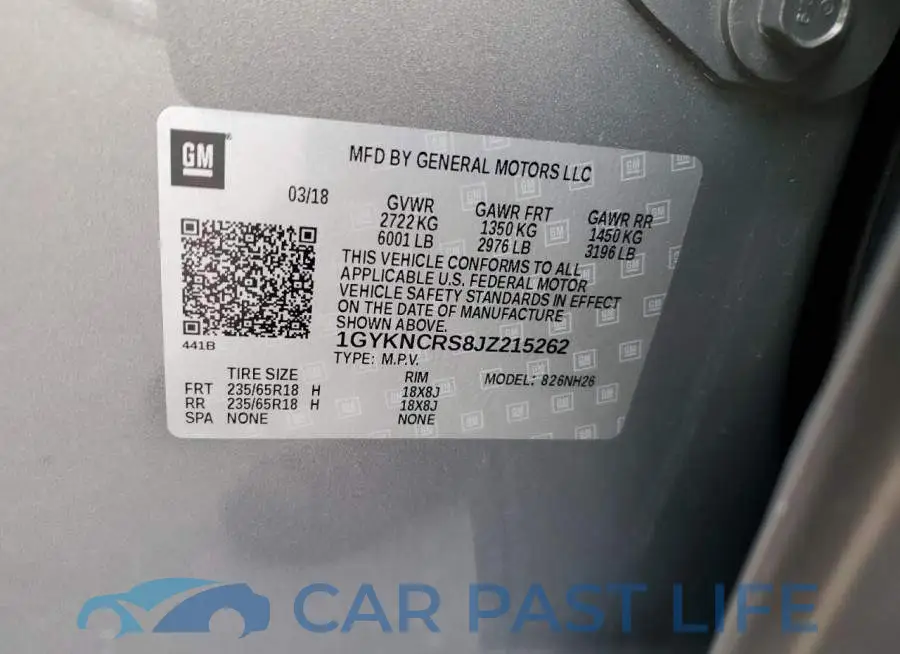 1GYKNCRS8JZ215262# 12