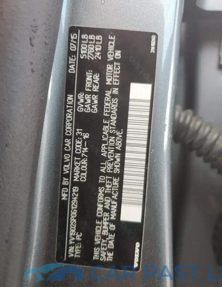 YV1902SP0G1294219# 12