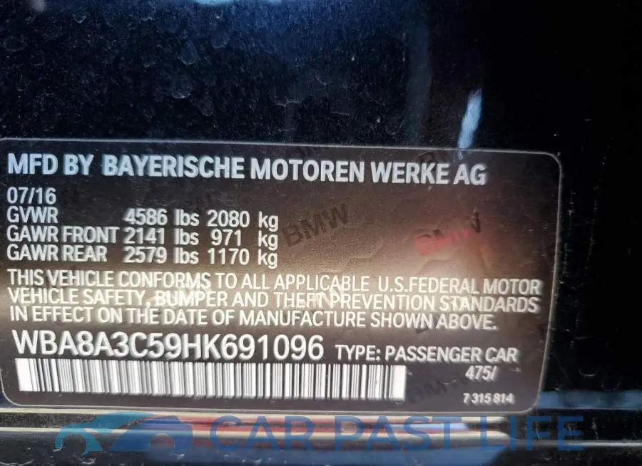WBA8A3C59HK691096# 10
