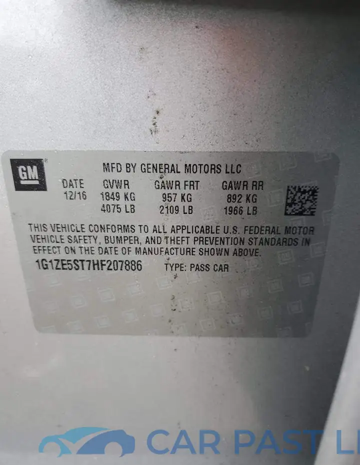 1G1ZE5ST7HF207886# 10