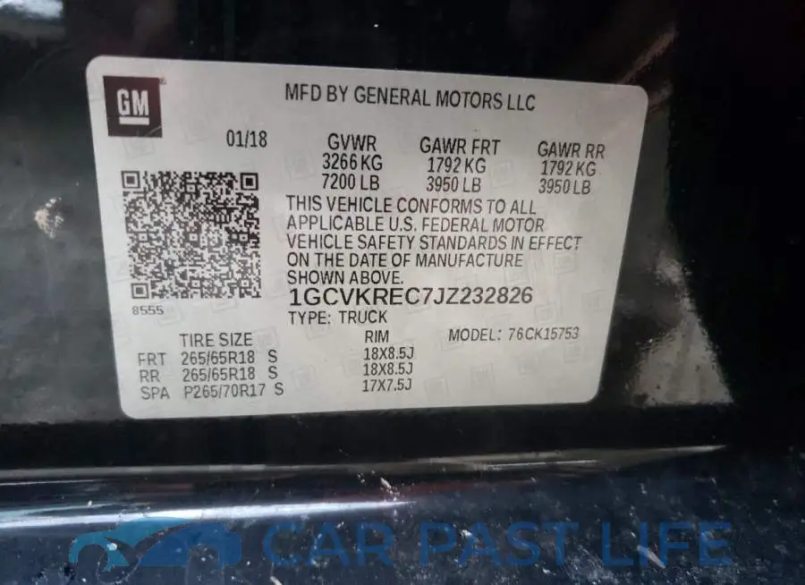 1GCVKREC7JZ232826# 10