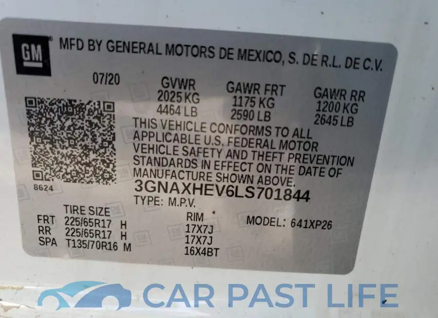 3GNAXHEV6LS701844# 13