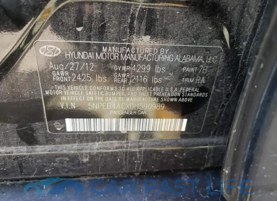 5NPEB4ACXDH590989# 10