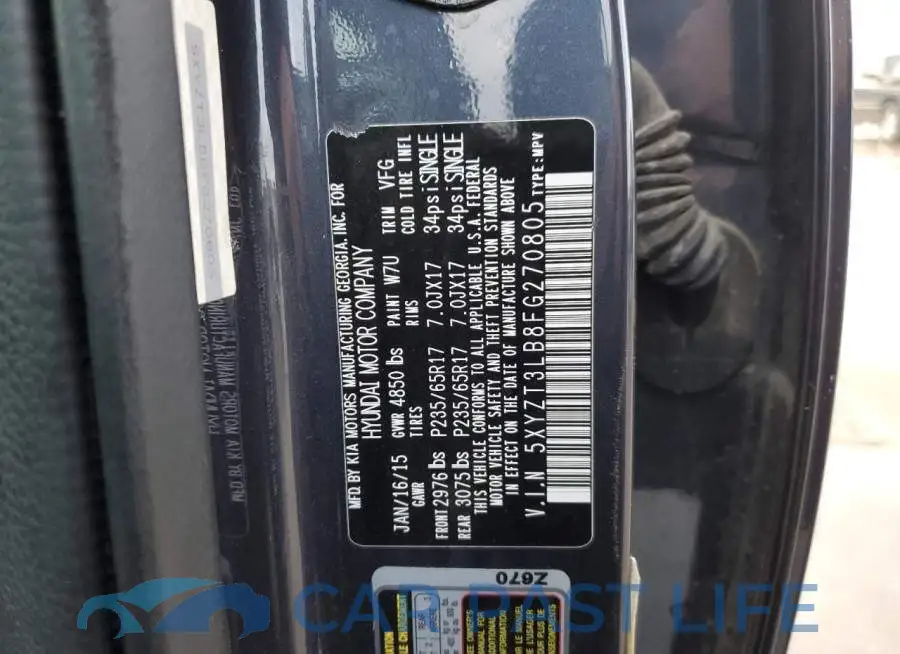 5XYZT3LB8FG270805# 13