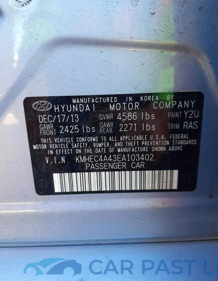 KMHEC4A43EA103402# 13