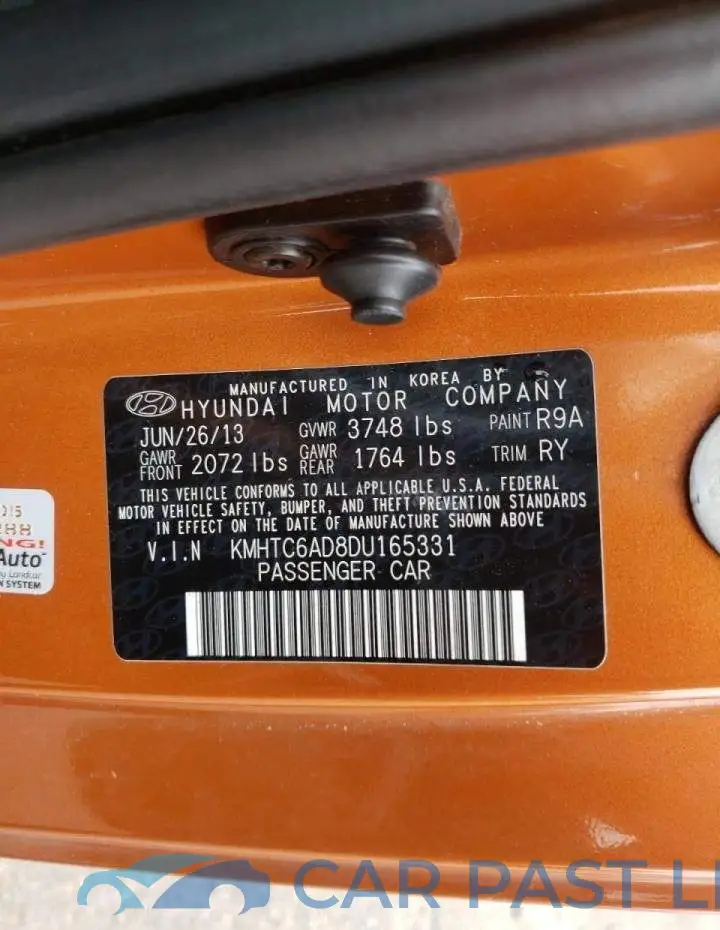 KMHTC6AD8DU165331# 10