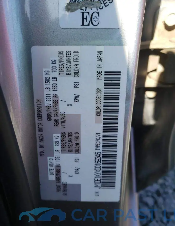 JM1DE1KYXD0169346# 10