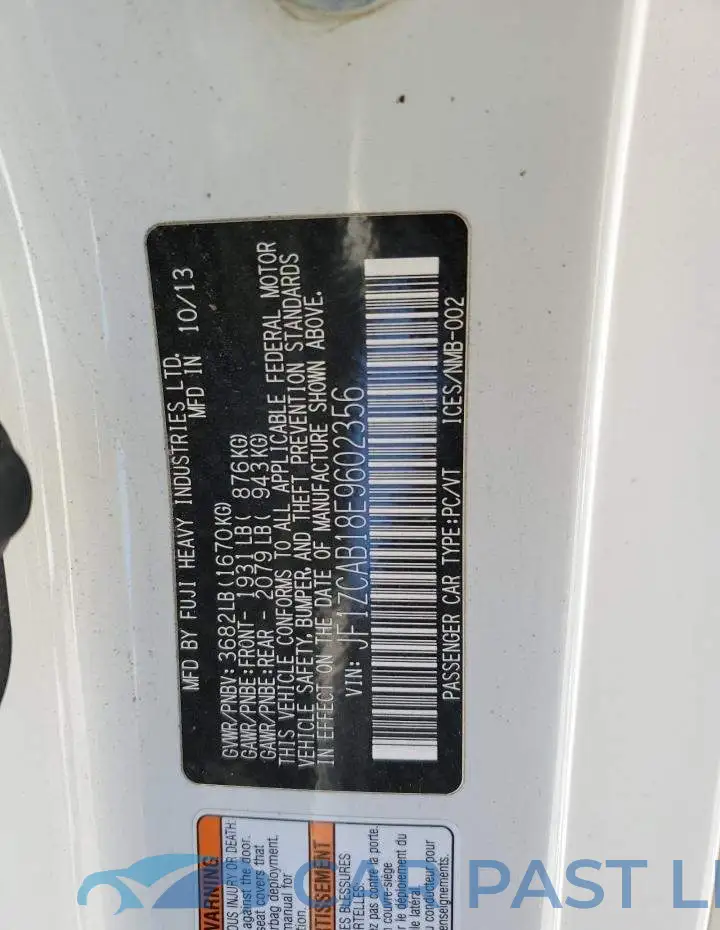 JF1ZCAB18E9602356# 10