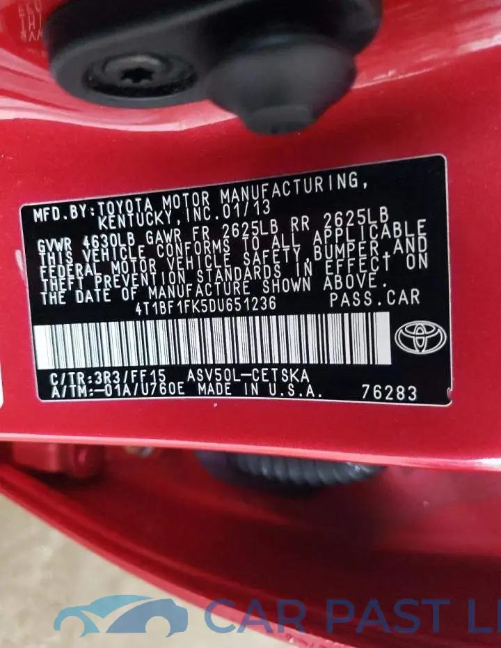 4T1BF1FK5DU651236# 10