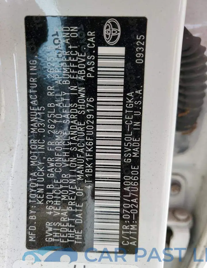 4T1BK1FK6FU029176# 12