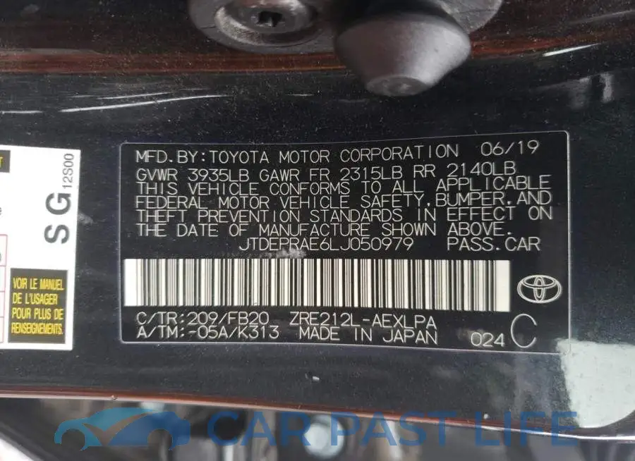 JTDEPRAE6LJ050979# 10