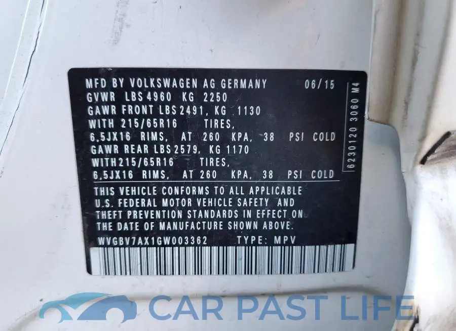 WVGBV7AX1GW003362# 10