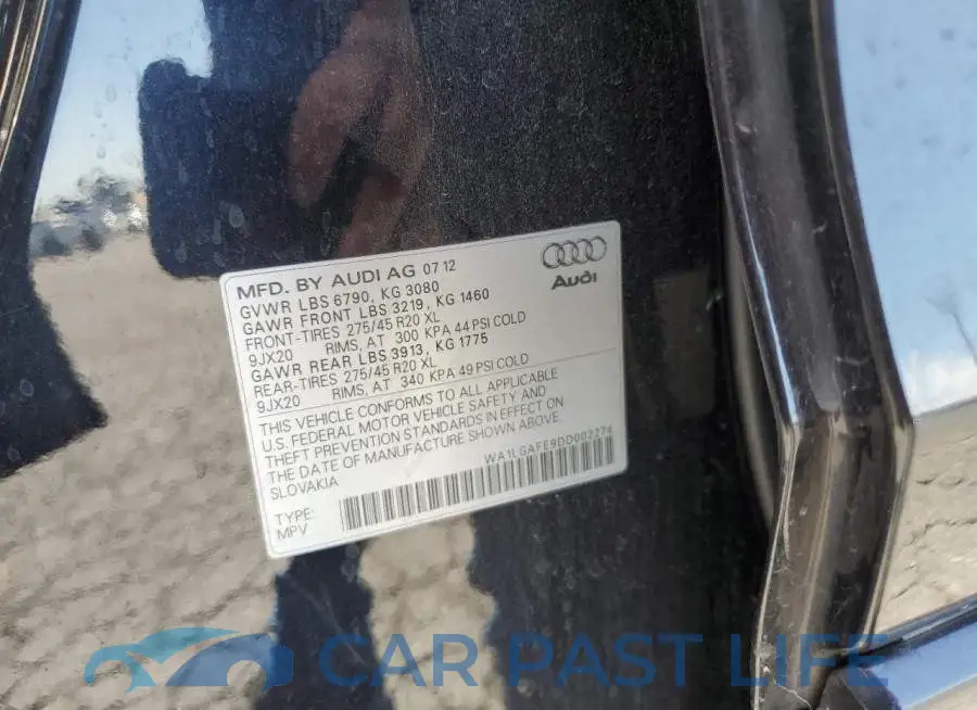 WA1LGAFE9DD002274# 10