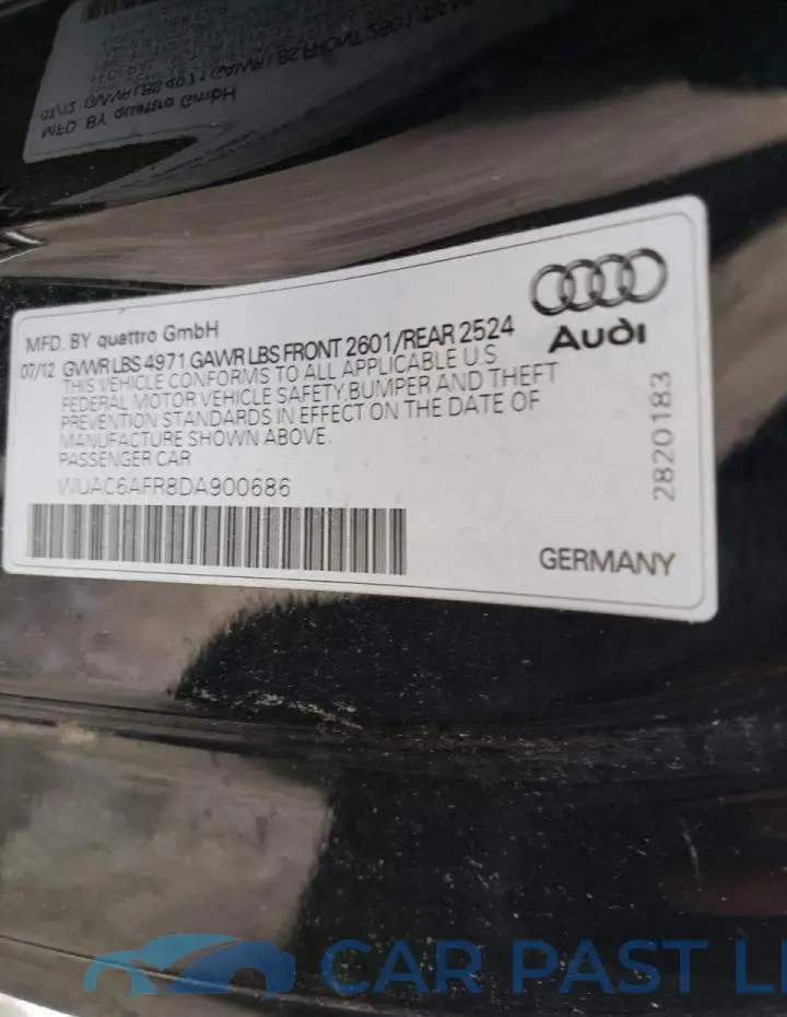 WUAC6AFR8DA900686# 10