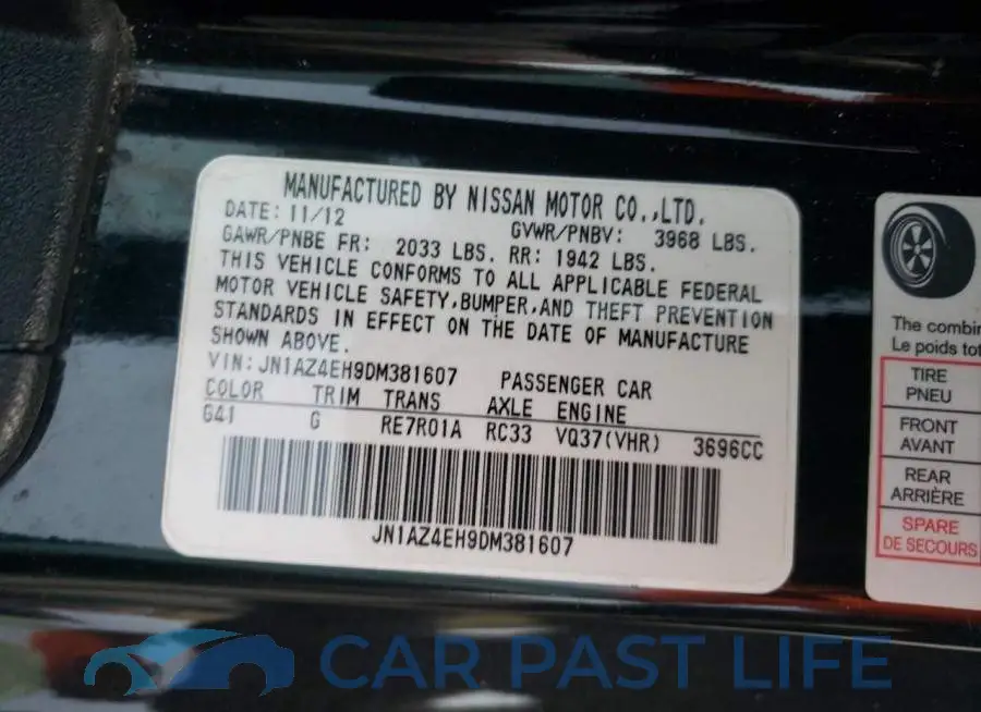 JN1AZ4EH9DM381607# 10