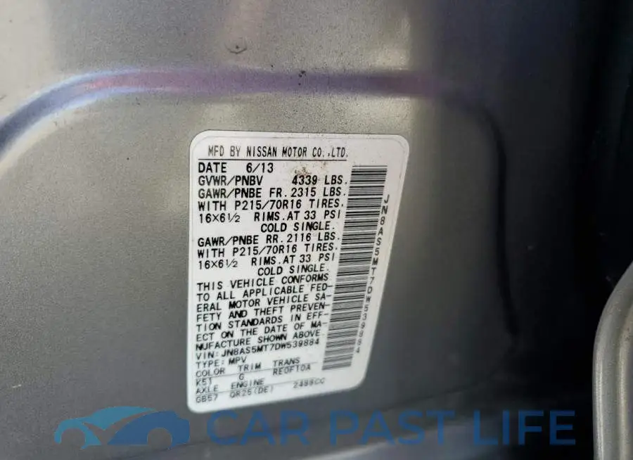JN8AS5MT7DW539884# 12