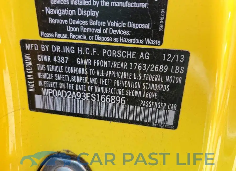 WP0AD2A93ES166896# 10