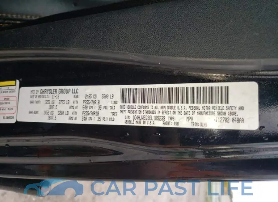 1C4HJWEG3EL189239# 10