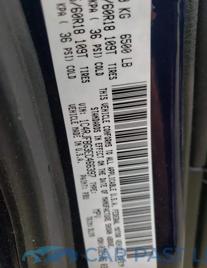 1C4RJFBG3EC466397# 10