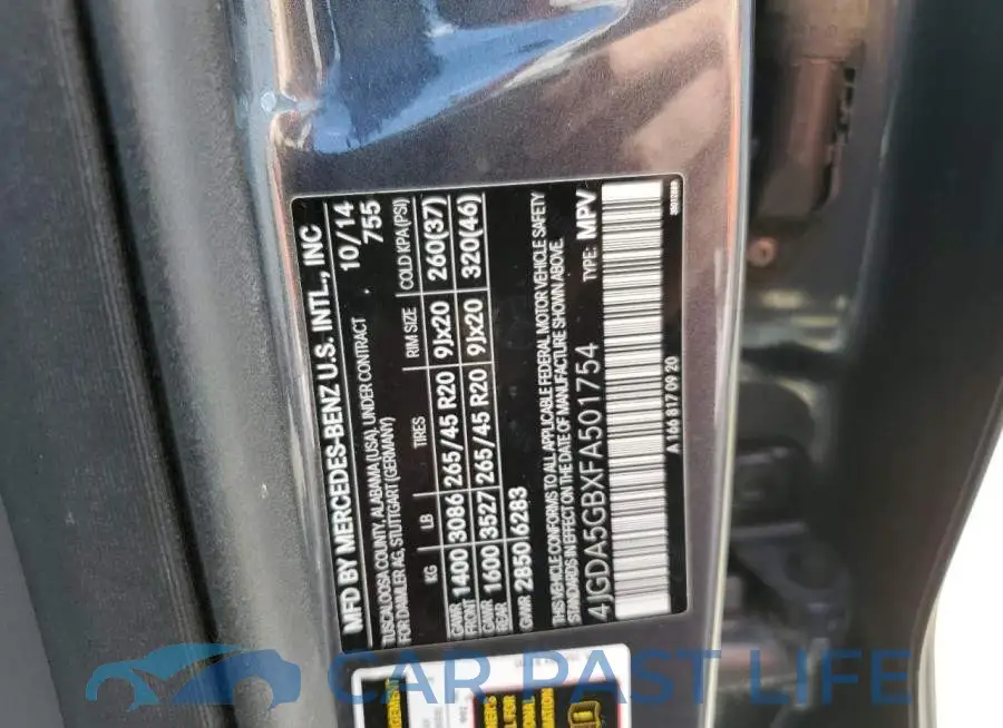 4JGDA5GBXFA501754# 10