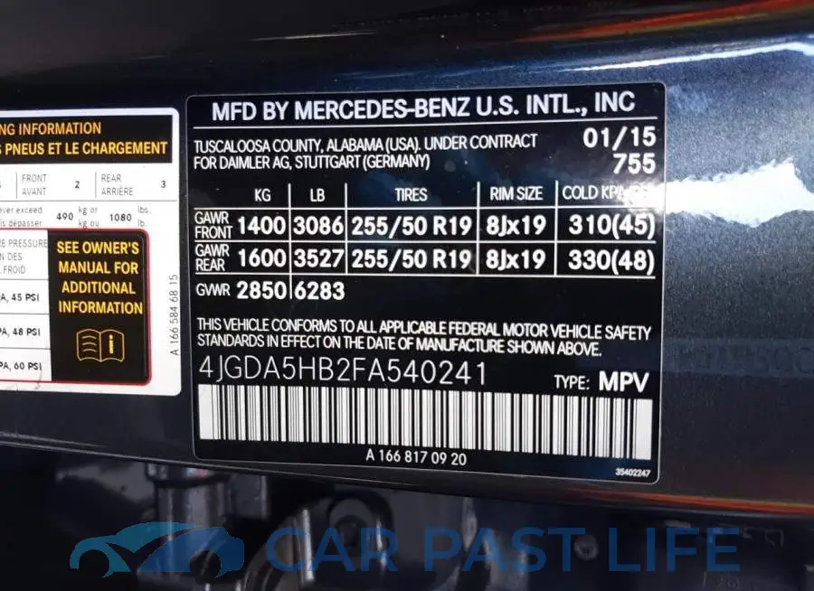 4JGDA5HB2FA540241# 10