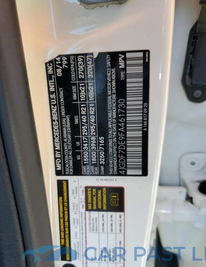 4JGDF7DE9FA461730# 10