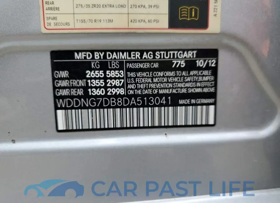 WDDNG7DB8DA513041# 12