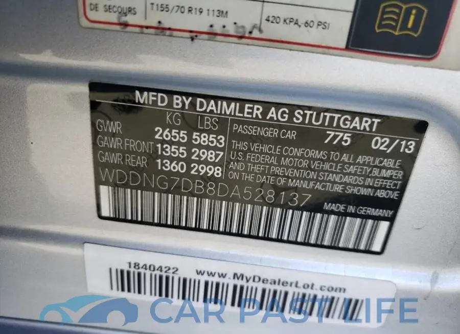 WDDNG7DB8DA528137# 12