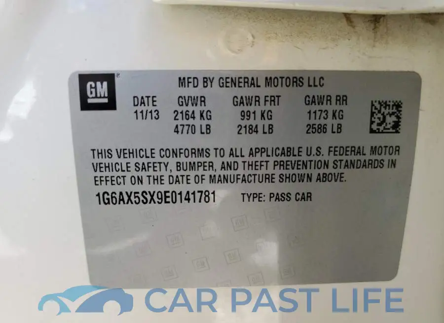 1G6AX5SX9E0141781# 12