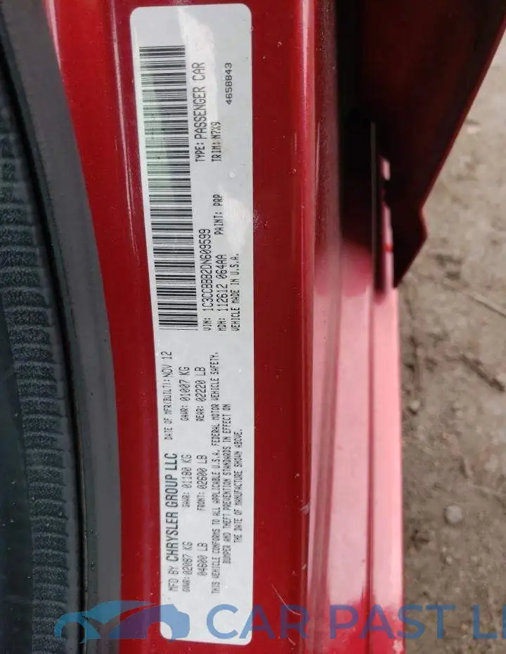 1C3CCBBB2DN609599# 10