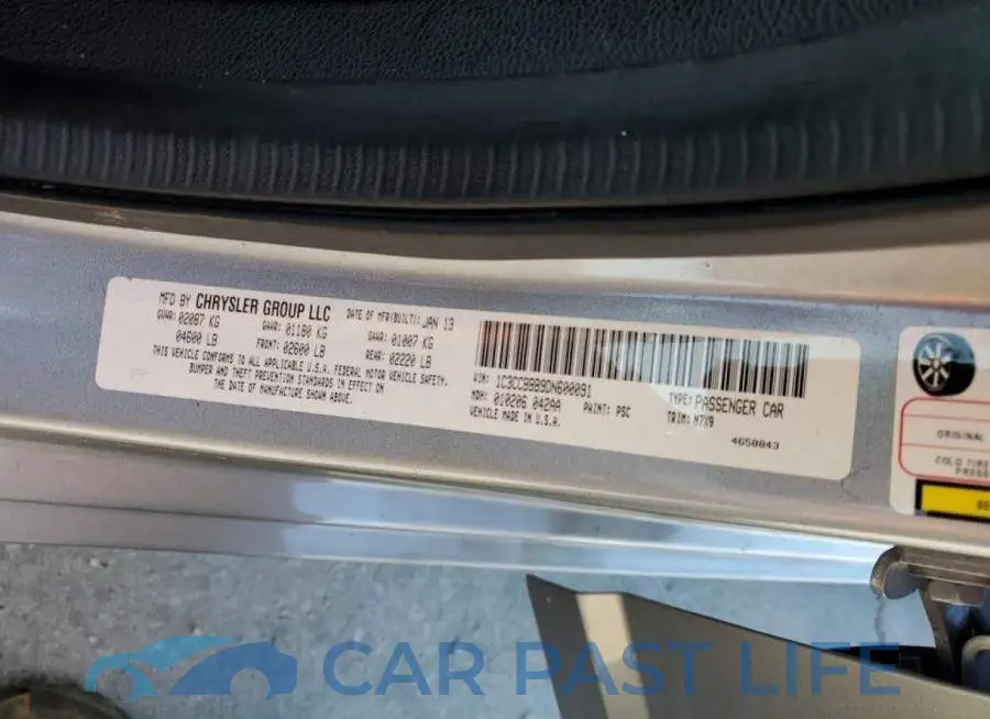 1C3CCBBB9DN600091# 12