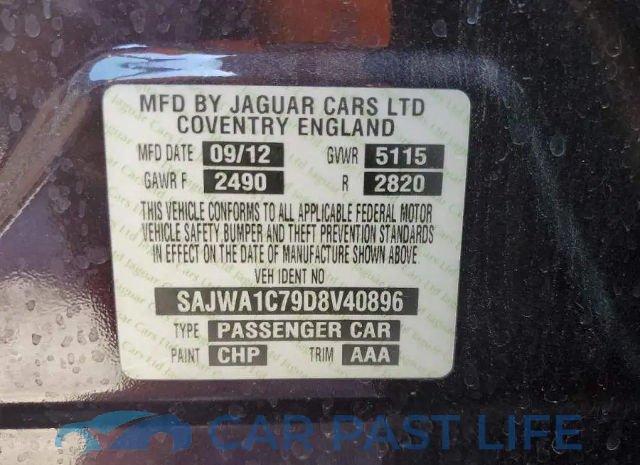 SAJWA1C79D8V40896# 10