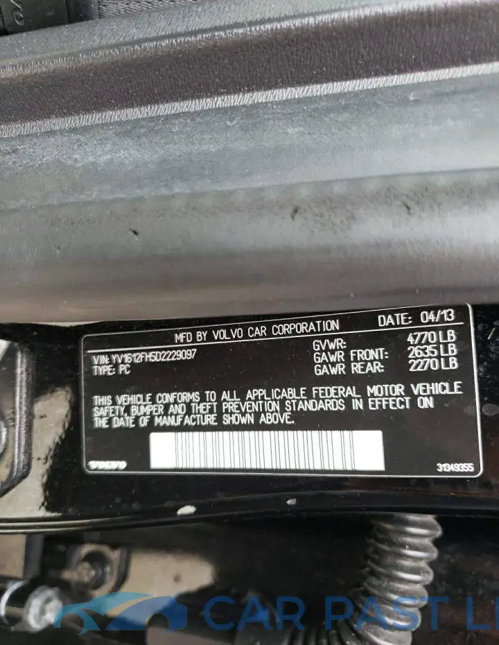 YV1612FH5D2229097# 12