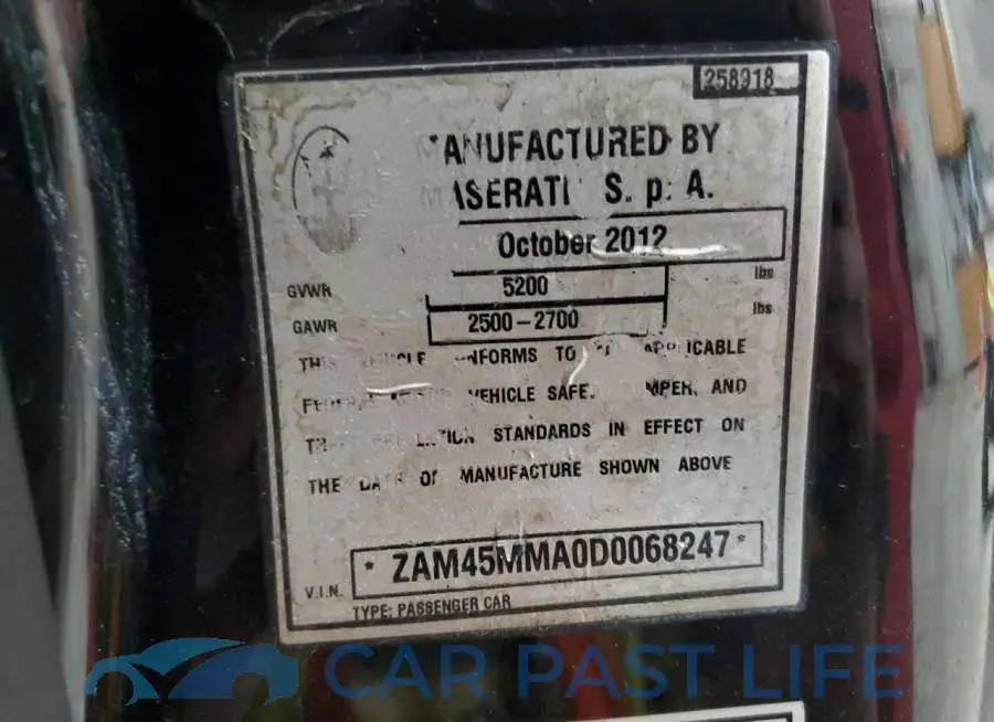 ZAM45MMA0D0068247# 10