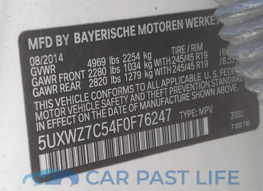 5UXWZ7C54F0F76247# 13