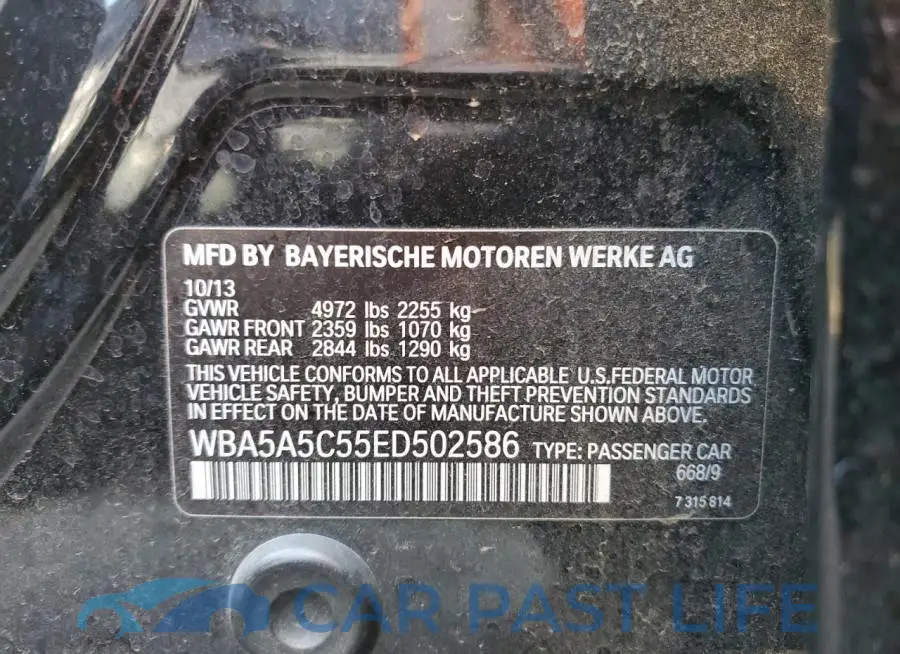 WBA5A5C55ED502586# 10