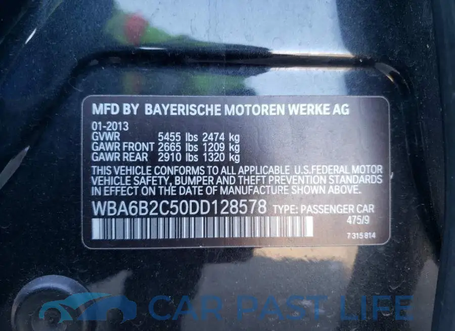 WBA6B2C50DD128578# 10