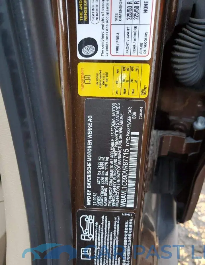 WBAVL1C59DVR87715# 12
