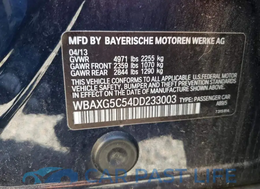 WBAXG5C54DD233003# 10