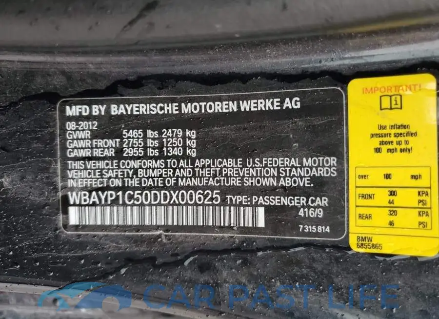 WBAYP1C50DDX00625# 10