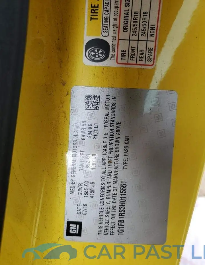 1G1FB1RS3H0115551# 12