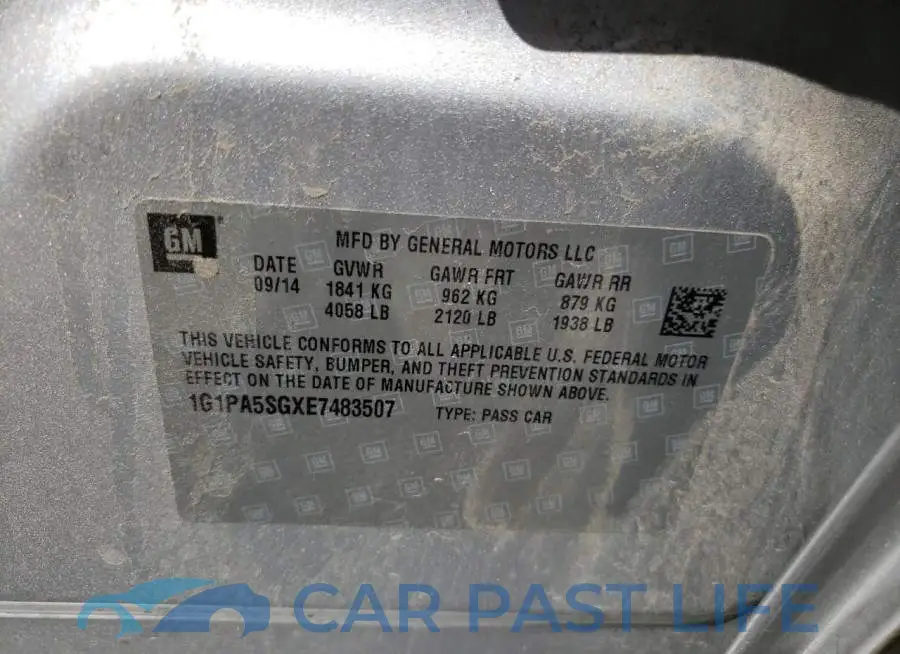 1G1PA5SGXE7483507# 10
