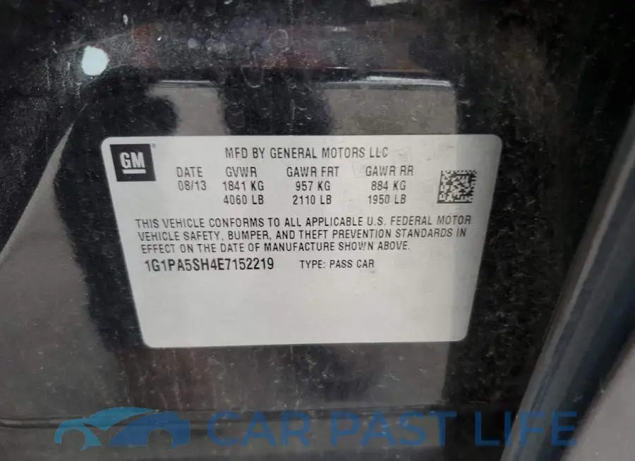 1G1PA5SH4E7152219# 12