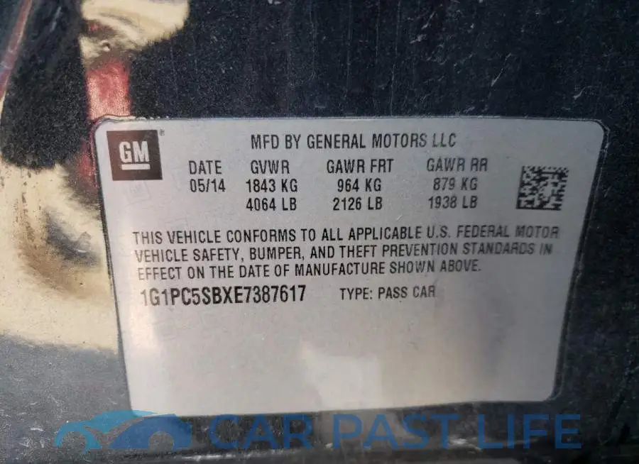 1G1PC5SBXE7387617# 10