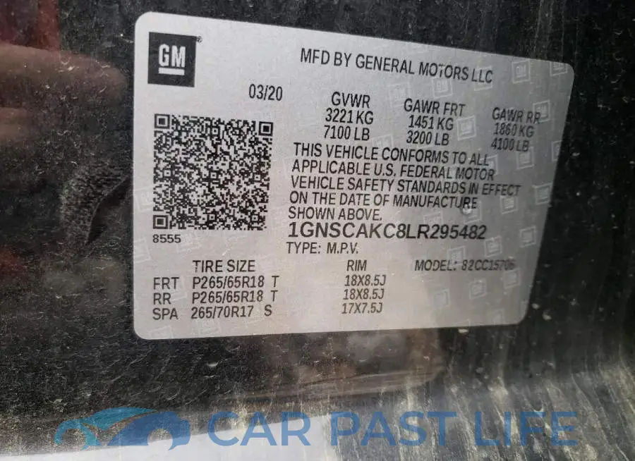 1GNSCAKC8LR295482# 10