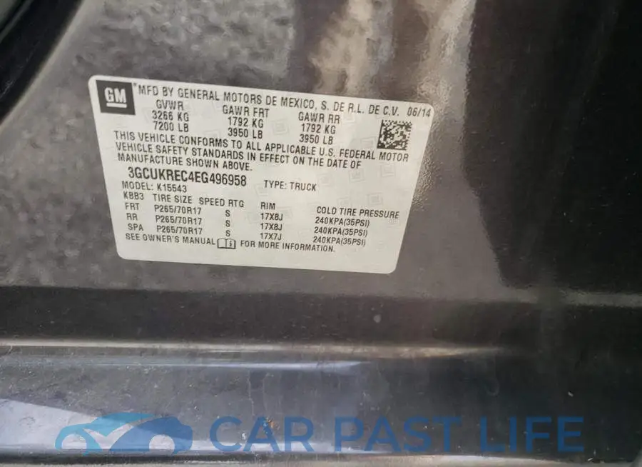3GCUKREC4EG496958# 10