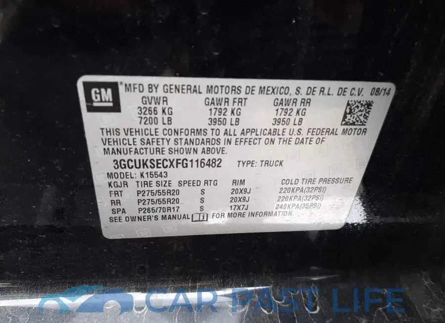 3GCUKSECXFG116482# 10