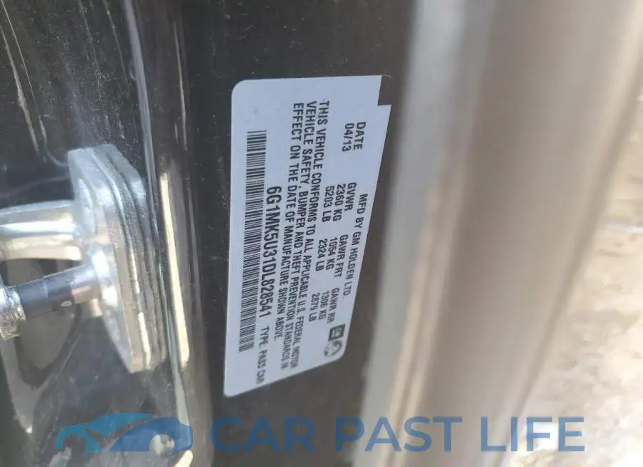 6G1MK5U31DL828541# 12