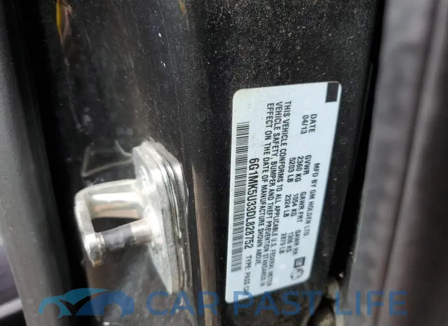 6G1MK5U33DL828752# 10