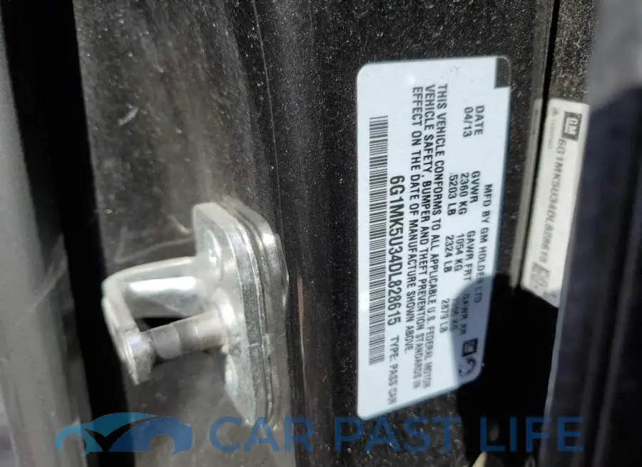 6G1MK5U34DL828615# 10